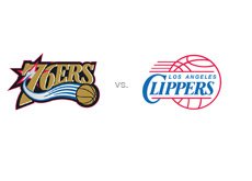 -- Philadelphia 76ers vs. Los Angeles Clippers - Matchup - Team logos - NBA Game --