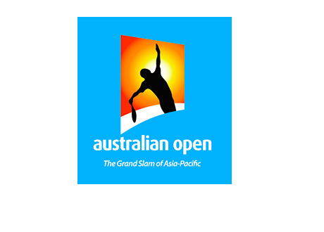 The Australian Open - Tennis Tournament - Logo - Blue Background