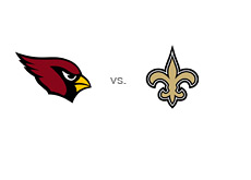 -- Team logos - Game Matchup - Arizona Cardinals vs. New Orleans Saints --