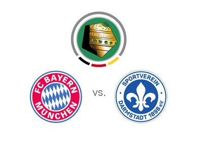 German Cup / DFB Pokal - Matchup - Bayern Munich vs. Darmstadt 98 - Odds, preview and logos