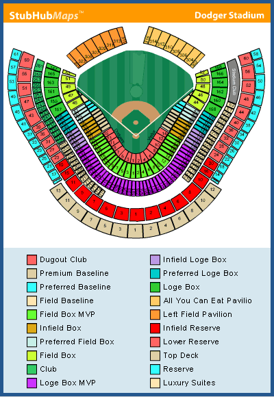 dodgers stadium. chart - dodgers stadium