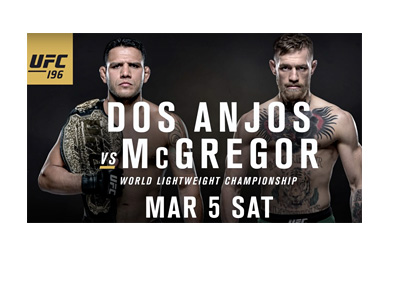 Dos Anjos vs. McGregor - Fight poster - March 5th, 2016