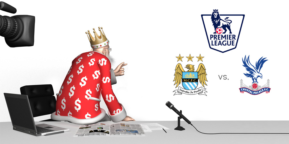 The King is previewing the upcoming match between Manchester City and Crystal Palace in the English Premier League