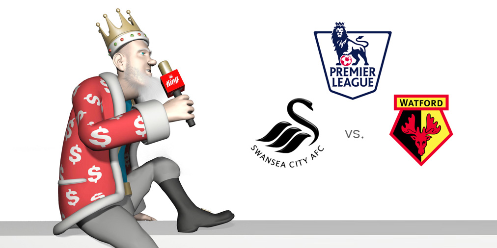 The Sports King presents the upcoming football matchup between Swansea and Watford in the Barclays English Premier League