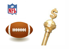Kings Money Stick next to a football and the NFL logo