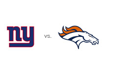 -- game tickets - team logos - giants vs. broncos --