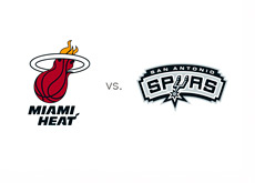 Miami Heat vs. San Antonio Spurs - Matchup and Logos