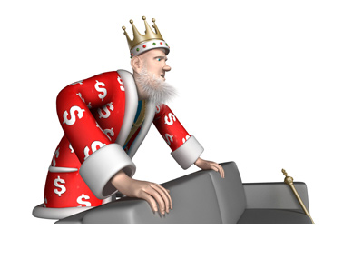The King is leaning on the couch while discussing the upcoming Mixed Martial Arts event.
