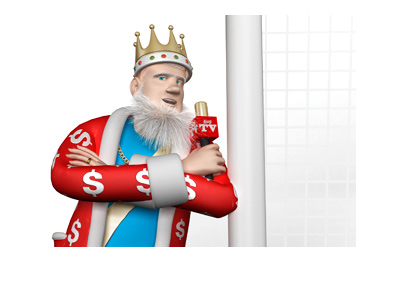 The King is leaning on the goal post and previewing the upcoming Merseyside derby.