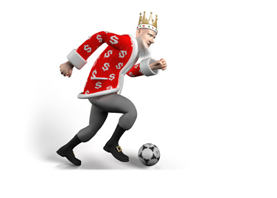 The King is pushing forward with the ball at his feet. The Champions League round of 16 2nd legs are on this week.