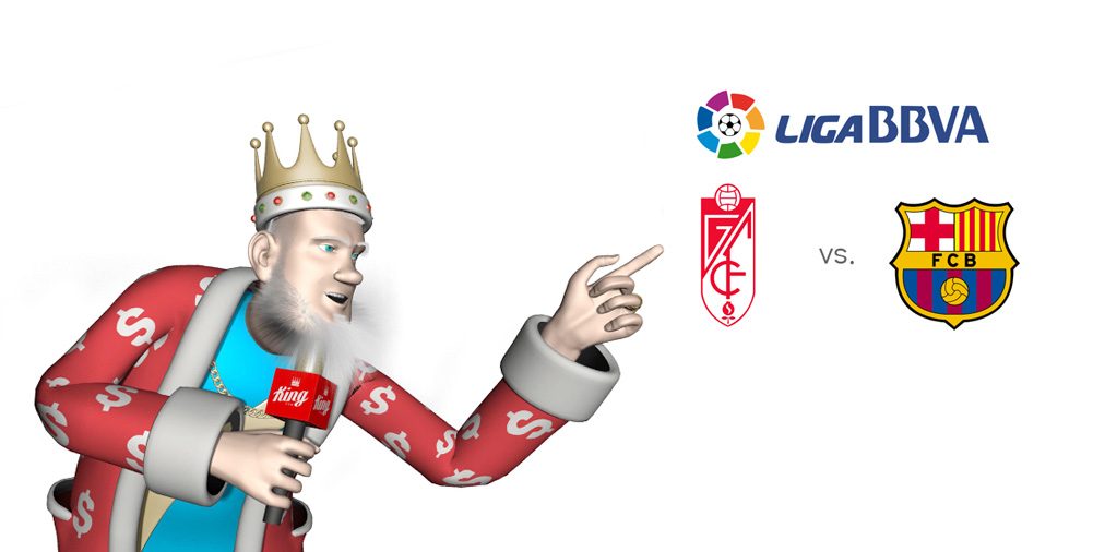 The King presents the upcoming match between Granada and Barcelona in the last round of 2015/16 Spanish La Liga seasons.  Who is the favourite to win this match?