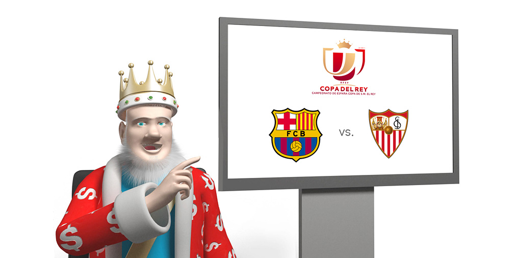 From his media studio, live, the King is going over the upcoming Spanish Copa del Rey final between Barcelona FC and Sevilla FC - 2015/16 season