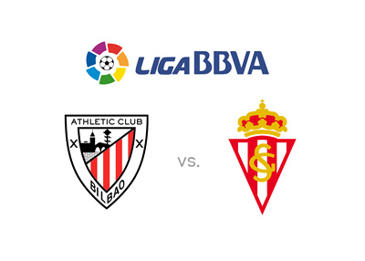 Spanish La Liga matchup - Athletic Bilbao vs. Sporting Gijon - Preview, odds and team crests