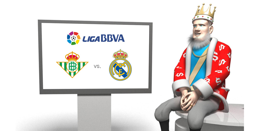 The King presents the upcoming match between Real Betis and Real Madrid in the Spanish premier league