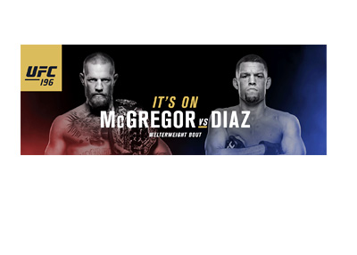 Conor McGregor vs. Nate Diaz - Fight poster - Wide edition - March 2016