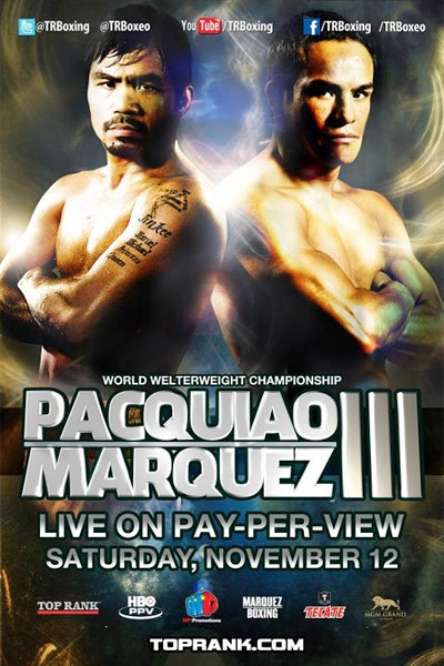 Manny Pac Man Pacquiao vs. Juan Manuel Marquez III - MGM Grand in Las Vegas - Large poster size