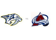 -- team logos - nashvile predators - colorado avalanche - buy game tickets --