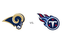 -- Team logos - St. Lous Rams vs. Tennessee Titans - Buy football game tickets --