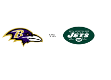 Baltimore Ravens vs. New York Jets - NFL Team logos