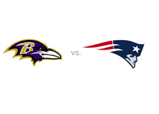 -- Baltimore Ravens vs. New England Patriots - Team Logos - Matchup --