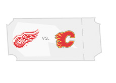 -- Game ticket stub - Detroit Red Wings vs. Calgary Flames --