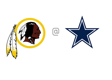 Washington Redskins vs. Dallas Cowboys - Team Matchup / Logos / Crests - Football - NFL