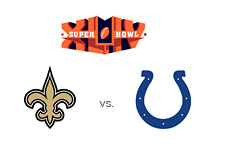 -- Game matchup and tickets - Team logos - New Orleans Saints vs Indianapolis Colts Super Bowl --