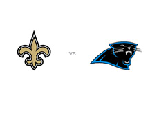 -- Team logos - New Orleans Saints vs. Carolina Panthers --