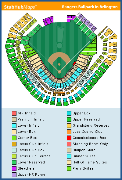 texas rangers seating chart. seating chart - rangers