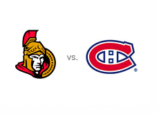 Ottawa Senators vs. Montreal Canadiens - Metchup and Team Logos