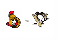 Ottawa Senators vs. Pittsburgh Penguins - NHL Playoffs - Matchup and Team Logos