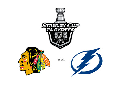 Stanley Cup Playoffs 2015 - Chicago Blackhawks vs. Tampa Bay Lightning - Team Logos / Matchup / Odds