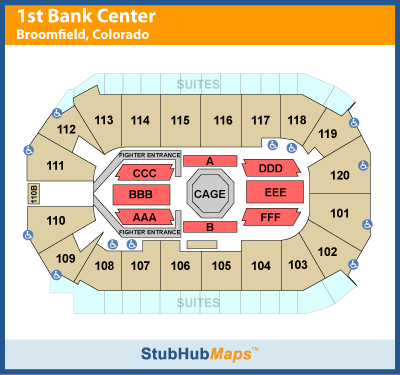 -- Stubhub seating chart - Venue – 1STBANK Center, Broomfield, Colorado --