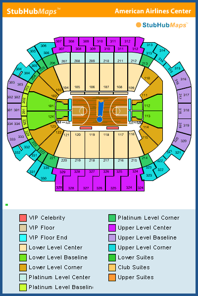 Mavs Seating Chart With Rows