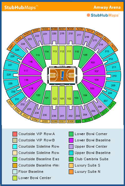 -- Seating chart - Amway Arena, Orlando, Florida - Stubhub.com --