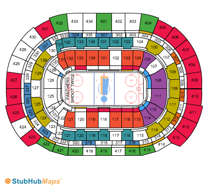 -- Stubhub.com seating chart - Venue – BankAtlantic Center, Sunrise, Florida --