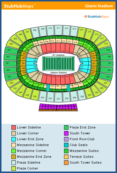 Stadium seating chart - Giants - East Rutherford, New Jersey - Buy event Stadium seating chart - Giants - East Rutherford, New Jersey - Buy event