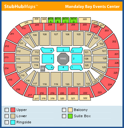 -- stubhub seating chart Mandalay Bay Events Center, Las Vegas, Nevada -- 