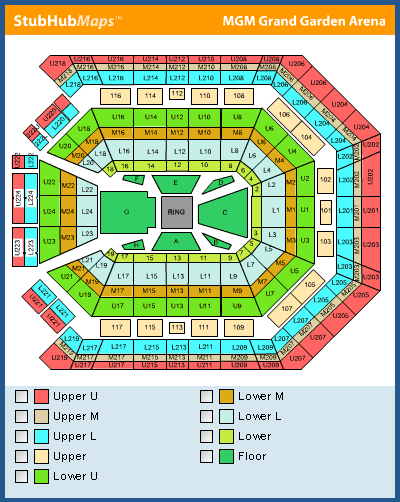 -- MGM Grand Garden Arena - Seating chart - Stubhub - Purchase event tickets --