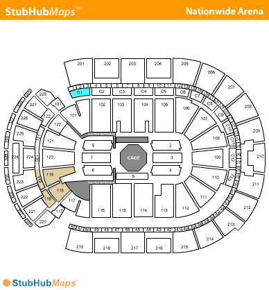 -- Stubhub seating chart - Venue – Nationwide Arena, Columbus, Ohio --