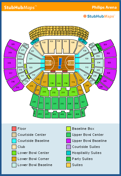 -- Seating Chart - Venue � Philips Arena, Atlanta, Georgia - Stubhub.com --