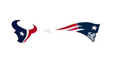Houston Texans vs. New England Patriots - 2016/17 season - Matchup - Stylized logo presentation