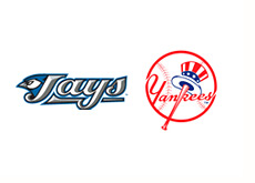 -- buy tickets for toronto blue jays vs. new yrk yankees game - team logos --
