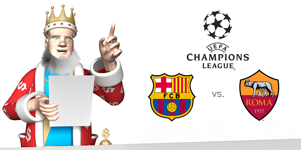 The King presents the matchup between Barcelona and AS Roma taking place at Camp Nou on Matchday 5 of the UEFA Champions League - 24/11/2015