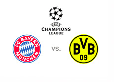 UEFA Champions League - Bayern Munich vs. Borussia Dortmund - Matchup and Team Logos