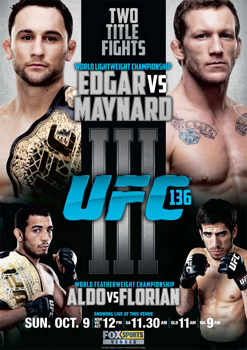 UFC 136 Poster - Large size