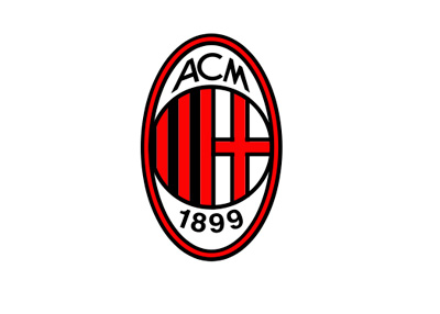 AC Milan - Football Club - Logo - Crest - Badge - 400 pixels wide