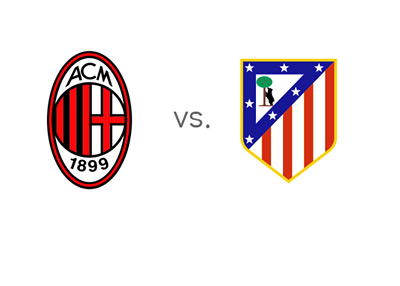 UEFA Champions League - UCL - Matchup - AC Milan vs. Atletico Madrid - Team Logos