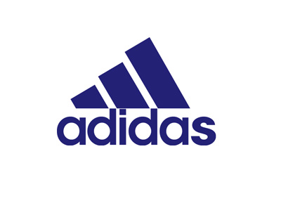 New age Adidas logo in blue colour