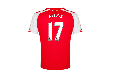 Arsenal FC number 17 - Alexis Sanchez - Jersey back side